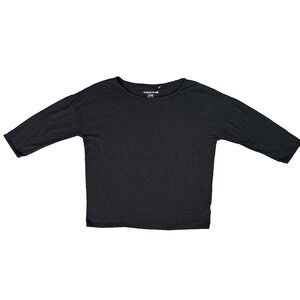 TOAD & Co Womens 3/4 Sleeve T-Shirt Gray Size L Soft Comfort Minimalist Layering